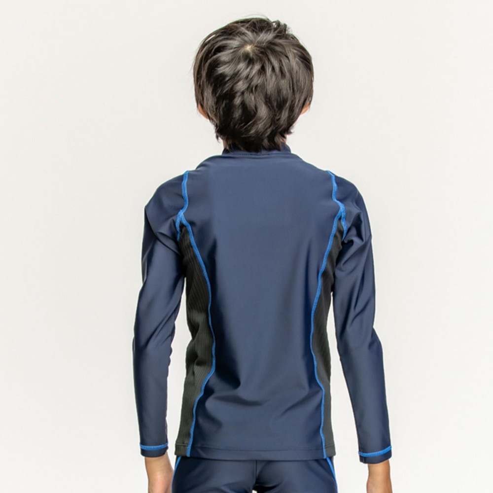 ナイキ（NIKE）（キッズ）ジュニア ラッシュガード ボーイズ 男の子 長袖 ハイドロガード 120~170cm 1991091-010