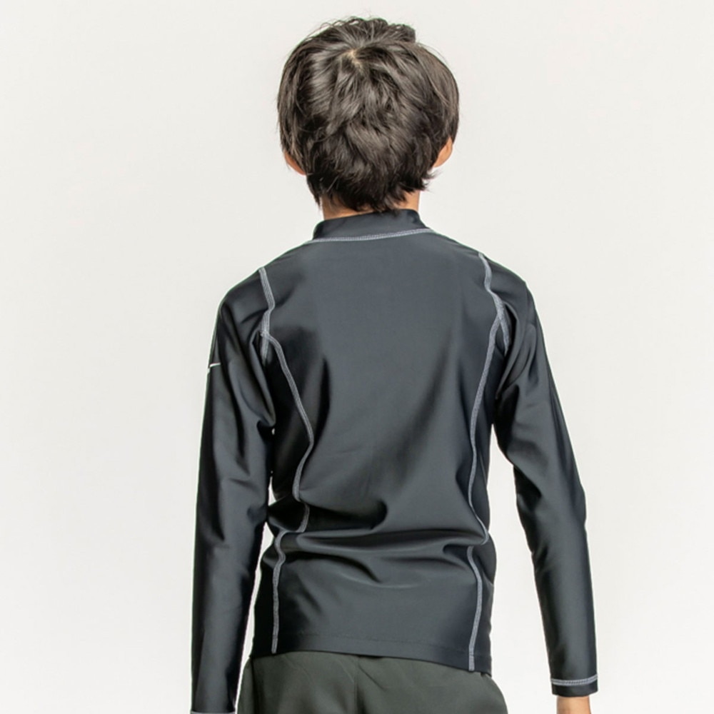 ナイキ（NIKE）（キッズ）ジュニア ラッシュガード ボーイズ 長袖ジップ ハイドロガード 1991092-018
