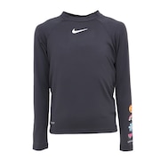 ナイキ（NIKE）（キッズ）ジュニア ラッシュガード スウッシュ長袖ハイドロガード NESSE739-N001