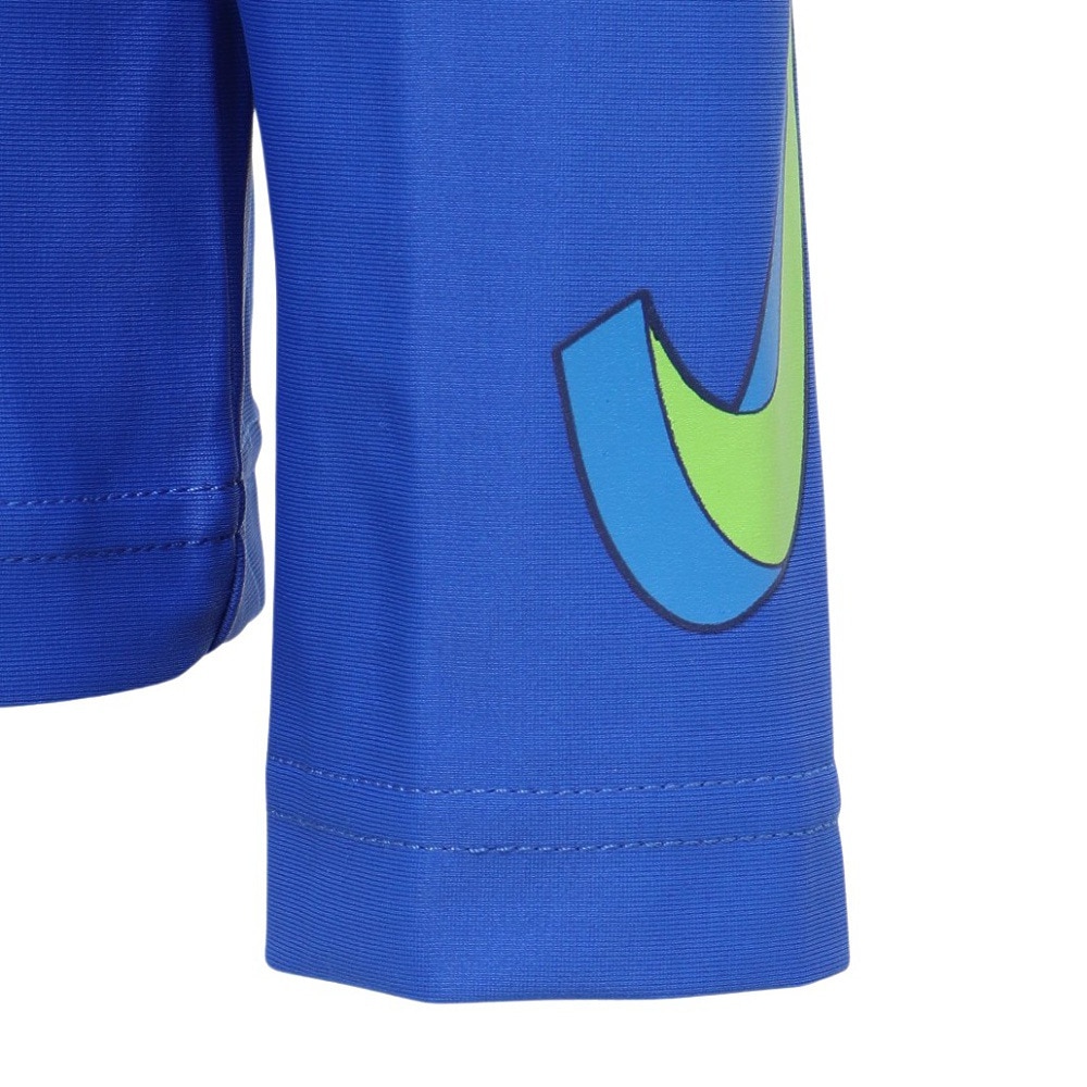ナイキ（NIKE）（キッズ）ジュニア ラッシュガード 長袖 UVカット 速乾 3Dスウッシュ長袖ジップハイドロガード 130～160cm NESSE829-N494
