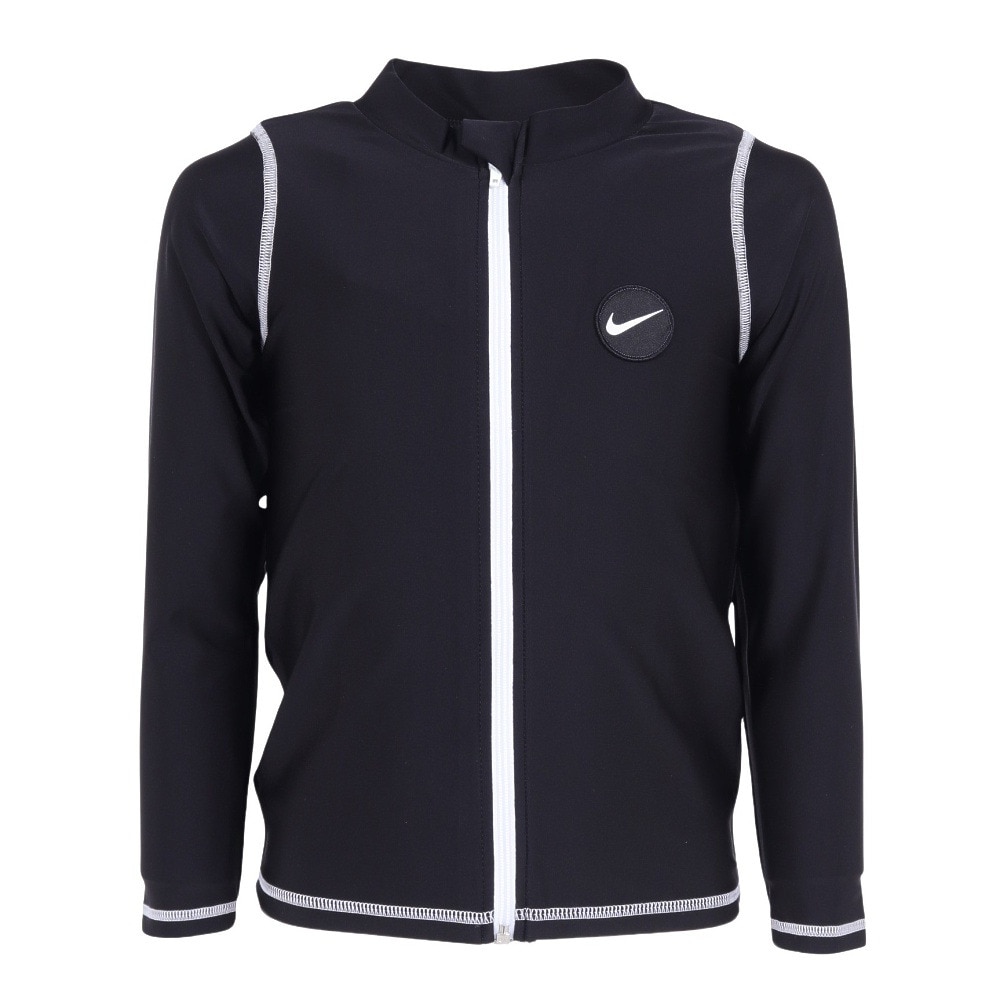 ナイキ（NIKE）（キッズ）トドラー ボーイズ ラッシュガード ハイドロガード 長袖 ジップアップ ジャケット 1991099-009