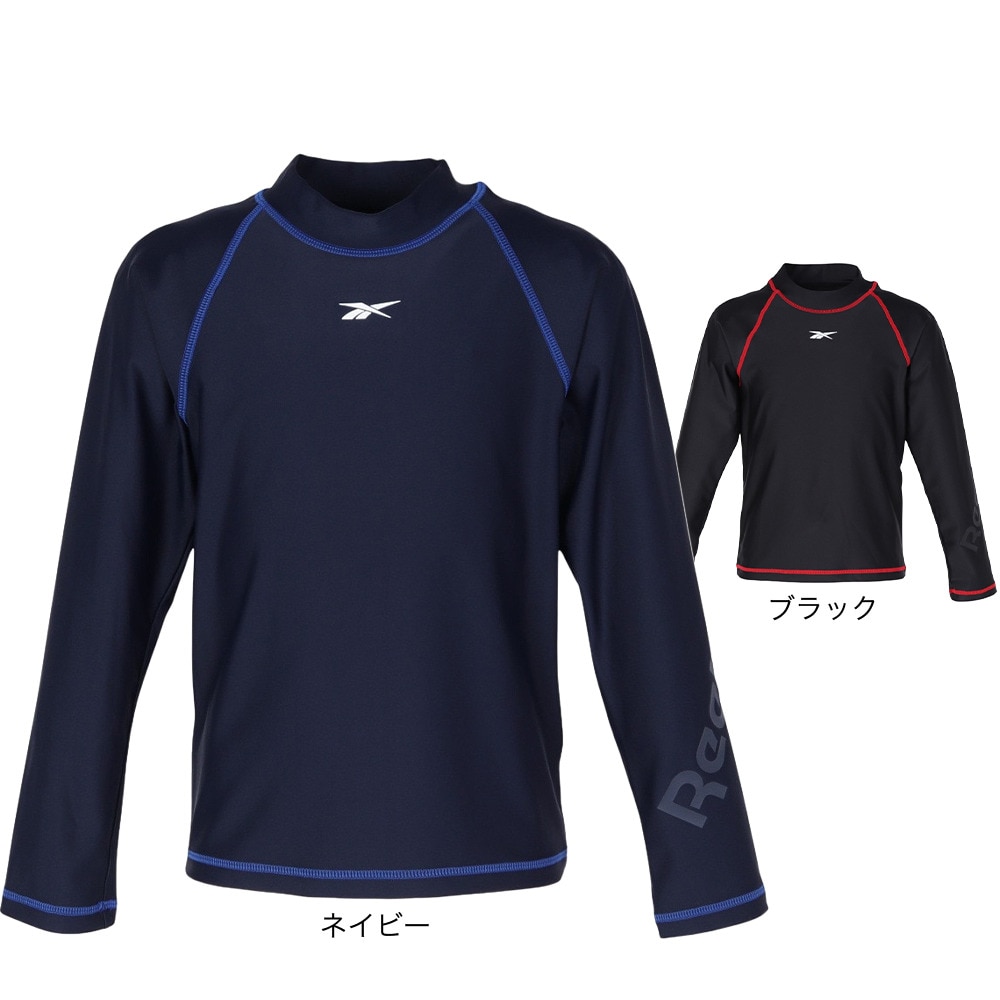 リーボック（REEBOK）（キッズ）ラッシュガード 長袖 水着 UVカット 123205BK