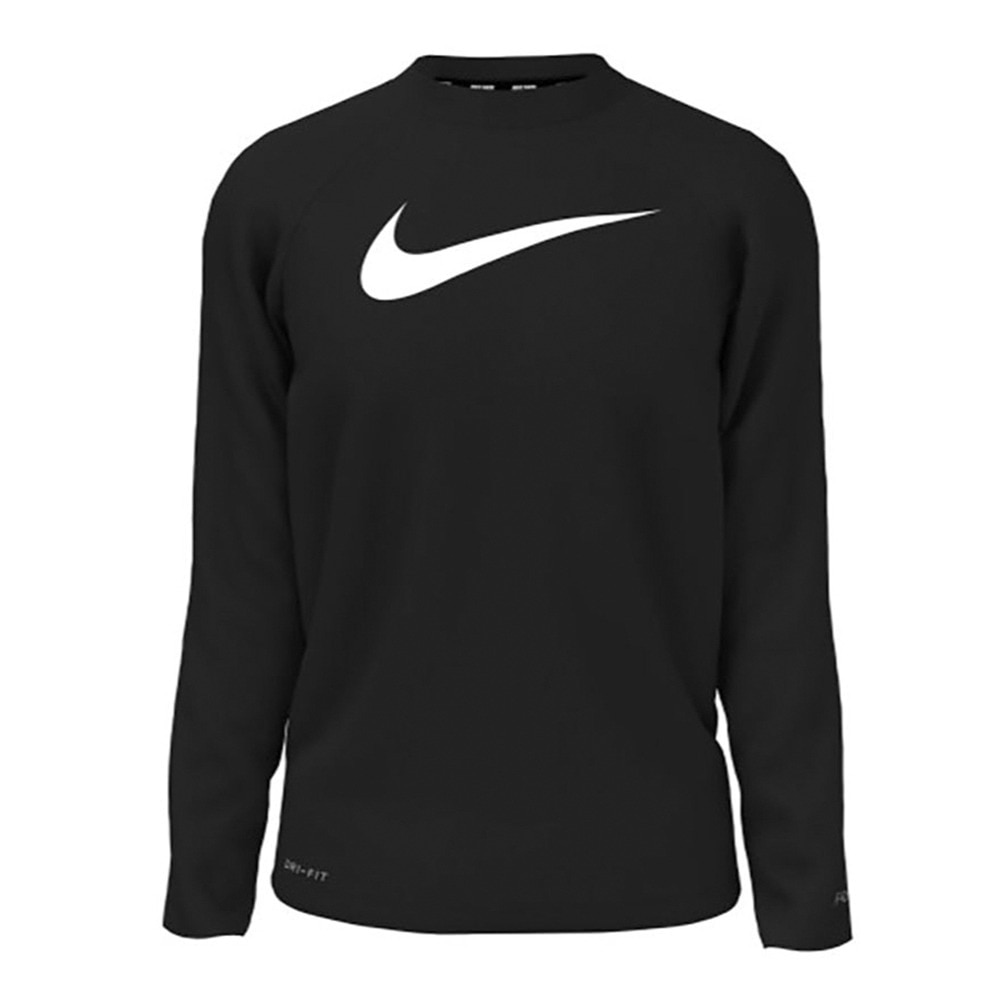 ナイキ（NIKE）（キッズ）ラッシュガード 長袖 UVカット 速乾 ソリッド ハイドロガード NESSD829-N001