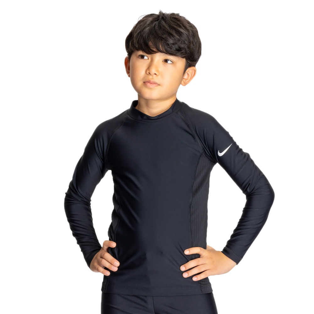 ナイキ（NIKE）（キッズ）ボーイズ ガールズ 長袖ラッシュガード SS25 1991108-009