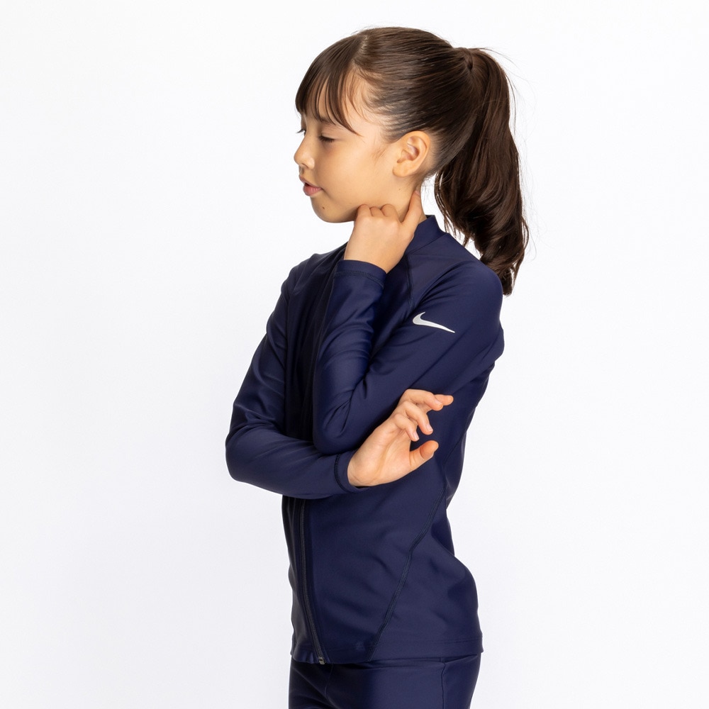 ナイキ（NIKE）（キッズ）ボーイズ ガールズ ジップ付き長袖ラッシュガード SS25 1991109-019