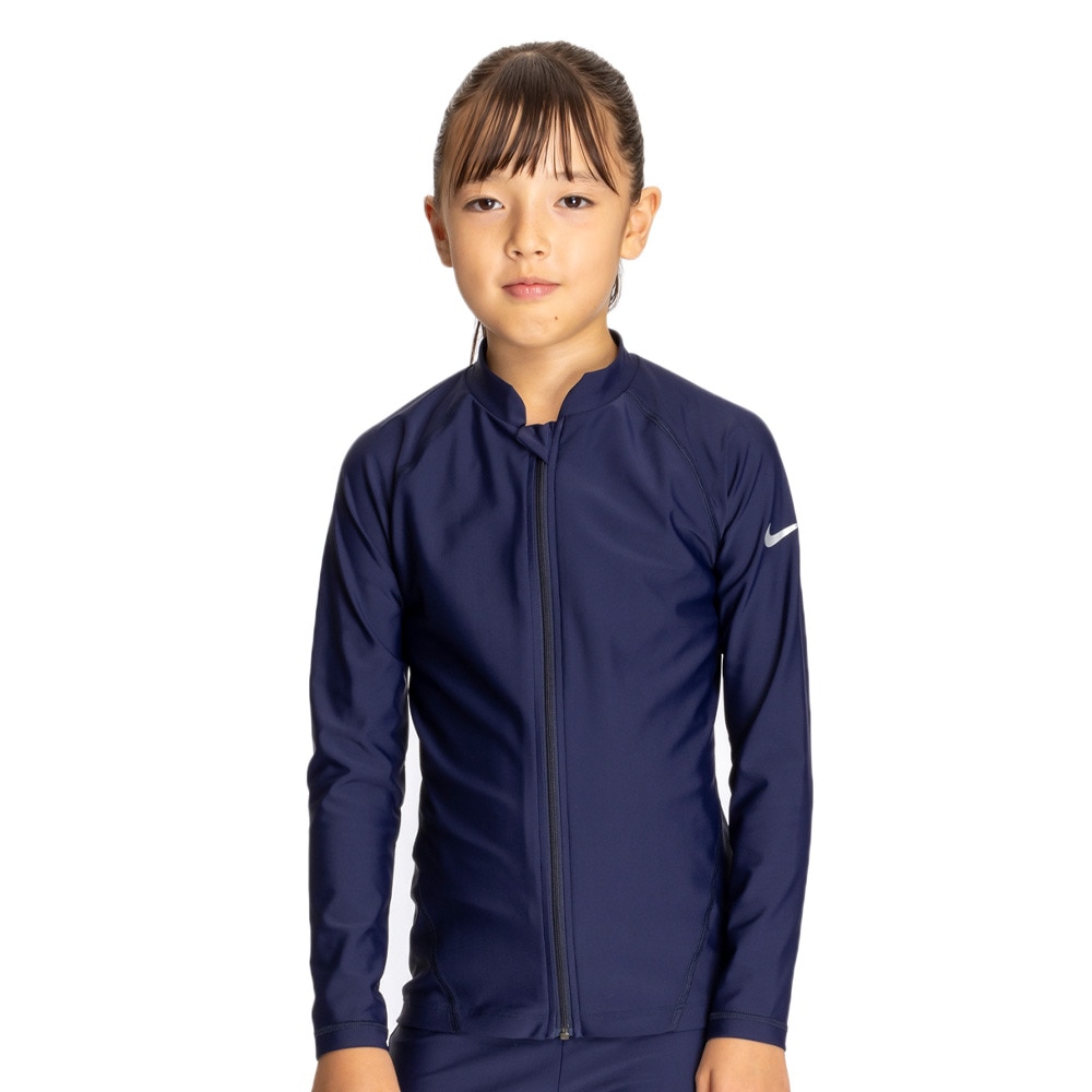ナイキ（NIKE）（キッズ）ボーイズ ガールズ ジップ付き長袖ラッシュガード SS25 1991109-019