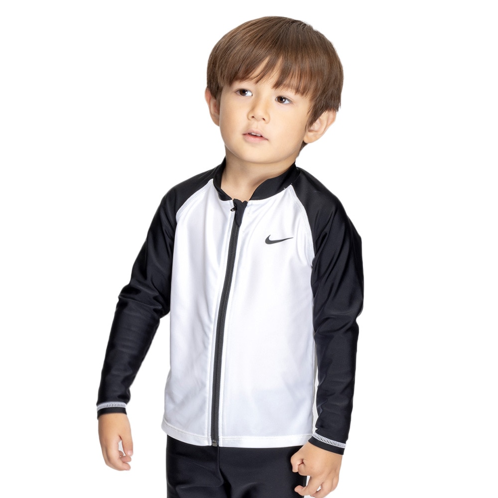 ナイキ（NIKE）（キッズ）トドラー ボーイズ ジップ付きラッシュガード SS25 1991115-009