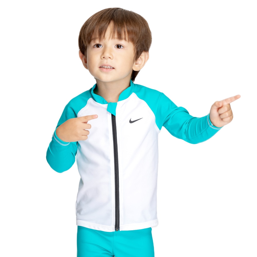 ナイキ（NIKE）（キッズ）トドラー ボーイズ ジップ付きラッシュガード SS25 1991115-023