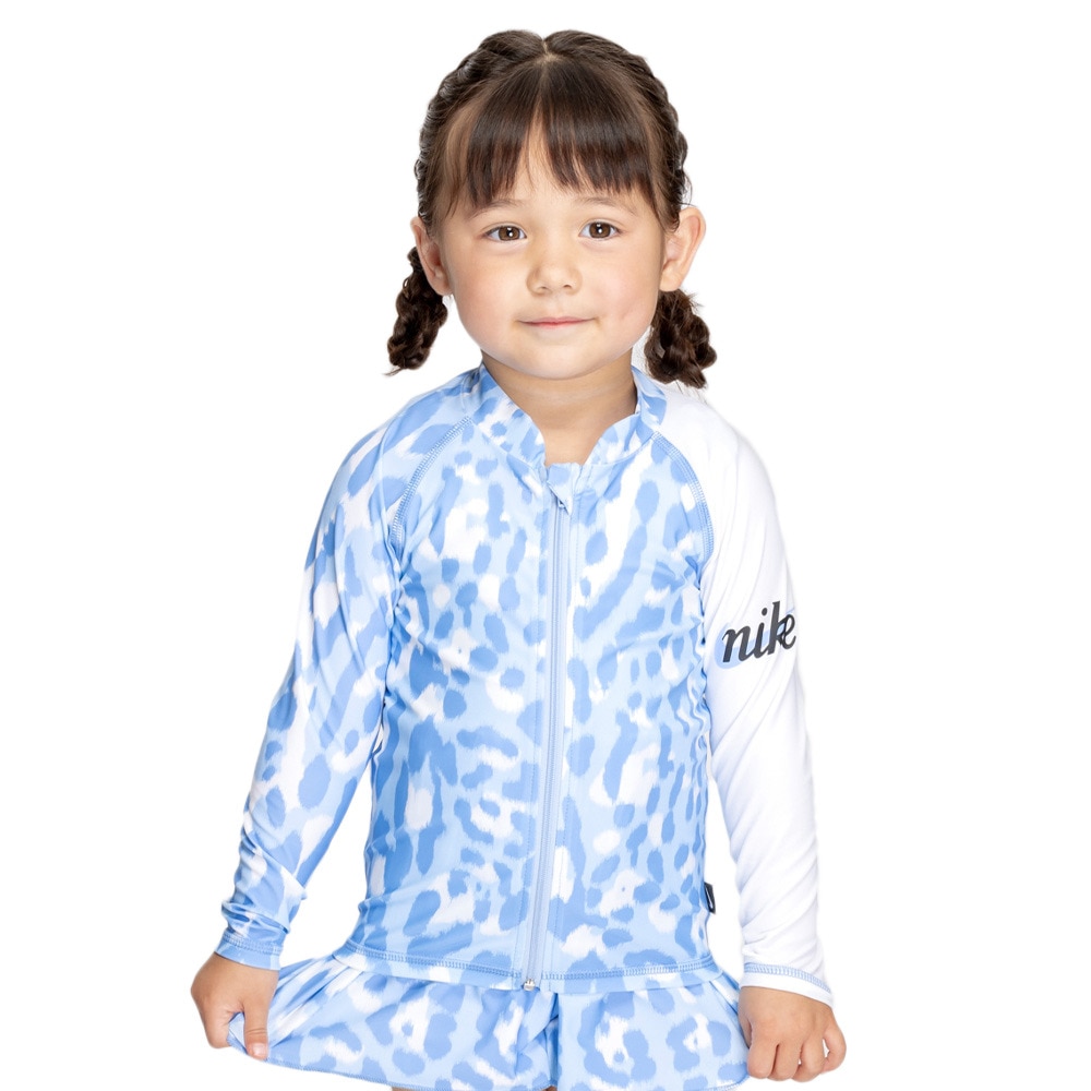 ナイキ（NIKE）（キッズ）トドラー ガールズ ジップ付きラッシュガード SS25 1991118-006