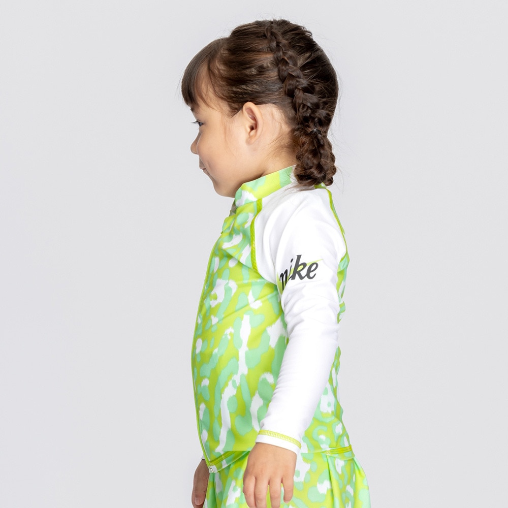 ナイキ（NIKE）（キッズ）トドラー ガールズ ジップ付きラッシュガード SS25 1991118-254