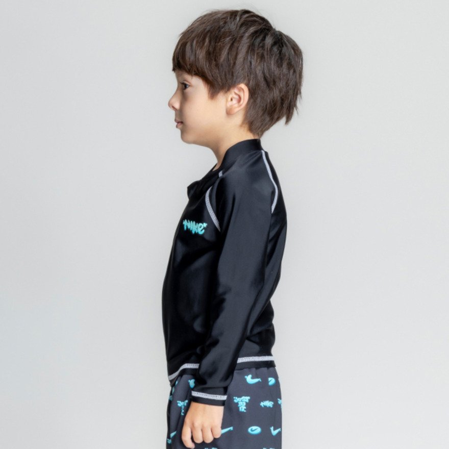 ナイキ（NIKE）（キッズ）ラッシュガード 長袖 SS26 トドラー ボーイズ ジップ付きラッシュガード 1991131-0009