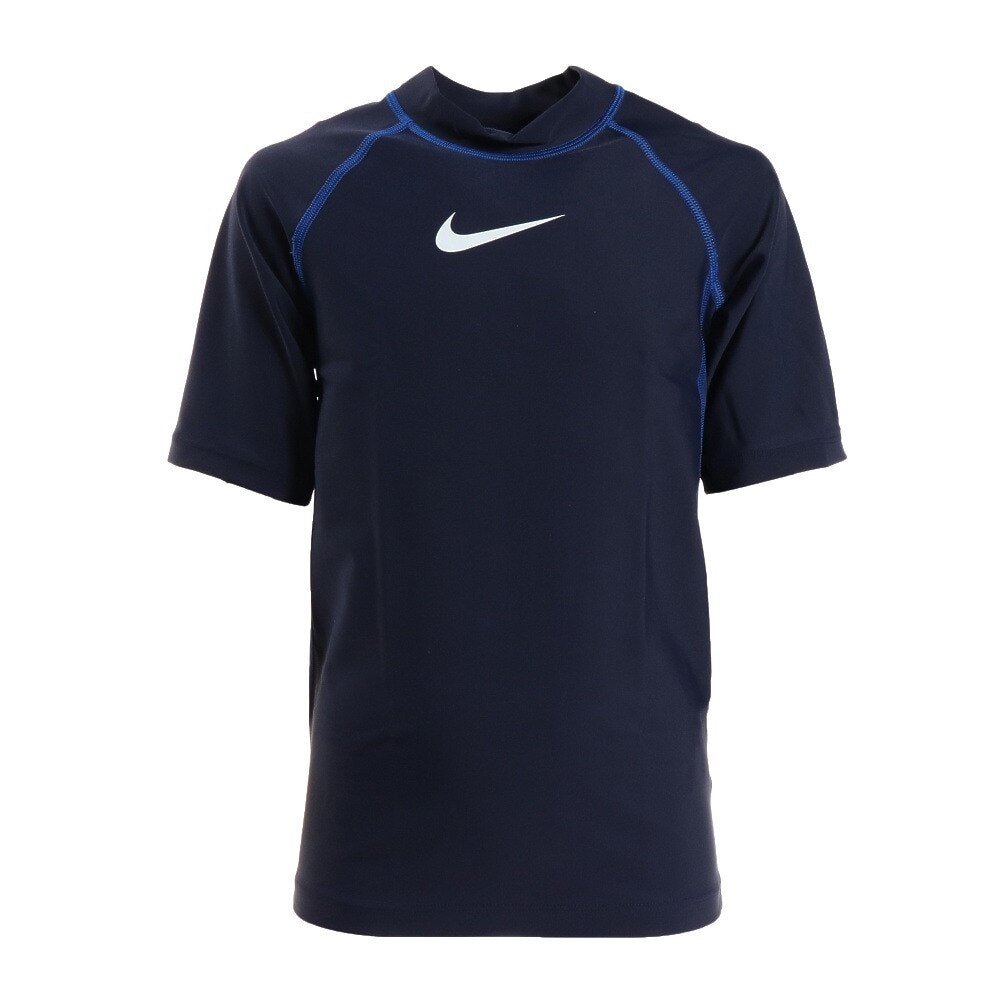 ナイキ（NIKE）（キッズ）スクール水着 水着 ラッシュガード 半袖 子供 男の子 ボーイズ UVカット UPF50+ 紫外線対策  1981915-10 120 | マリン、ウィンタースポーツ用品はヴィクトリア