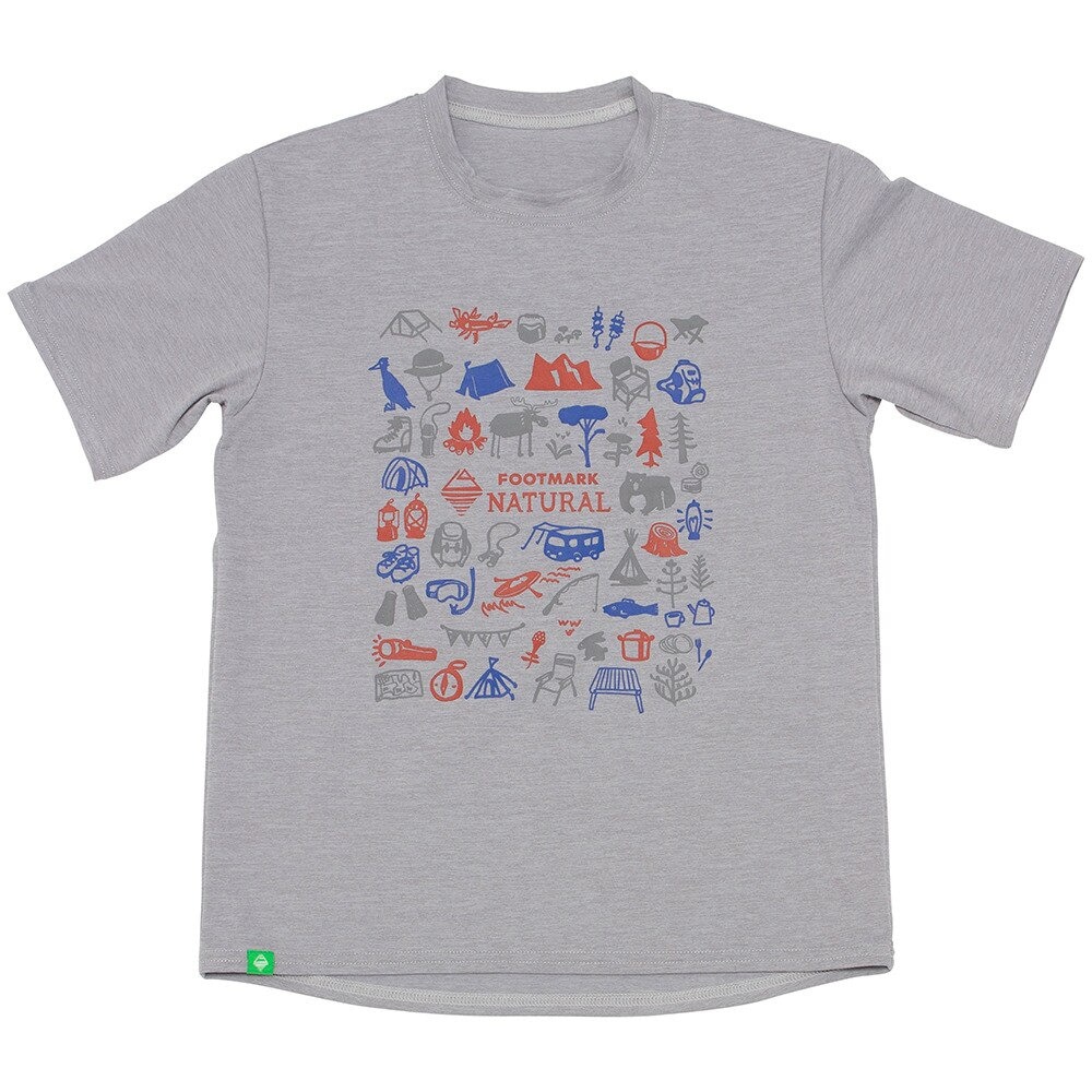 フットマーク（FOOTMARK）（キッズ）ジュニア ラッシュガード 半袖 Tシャツ 0242073-18 グレー
