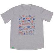 フットマーク（FOOTMARK）（キッズ）ジュニア ラッシュガード 半袖 Tシャツ 0242073-18 グレー