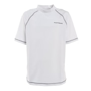 (キッズ)ジュニア スクール水着 ラッシュガード 半袖 プルオーバー 0242304WHT ホワイト