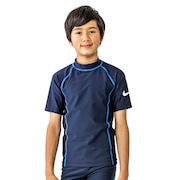 (キッズ)スクール水着 ラッシュガード 半袖 子供 男の子 ボーイズ UVカット UPF50+ 紫外線対策 速乾 NIKE23SP 1991070