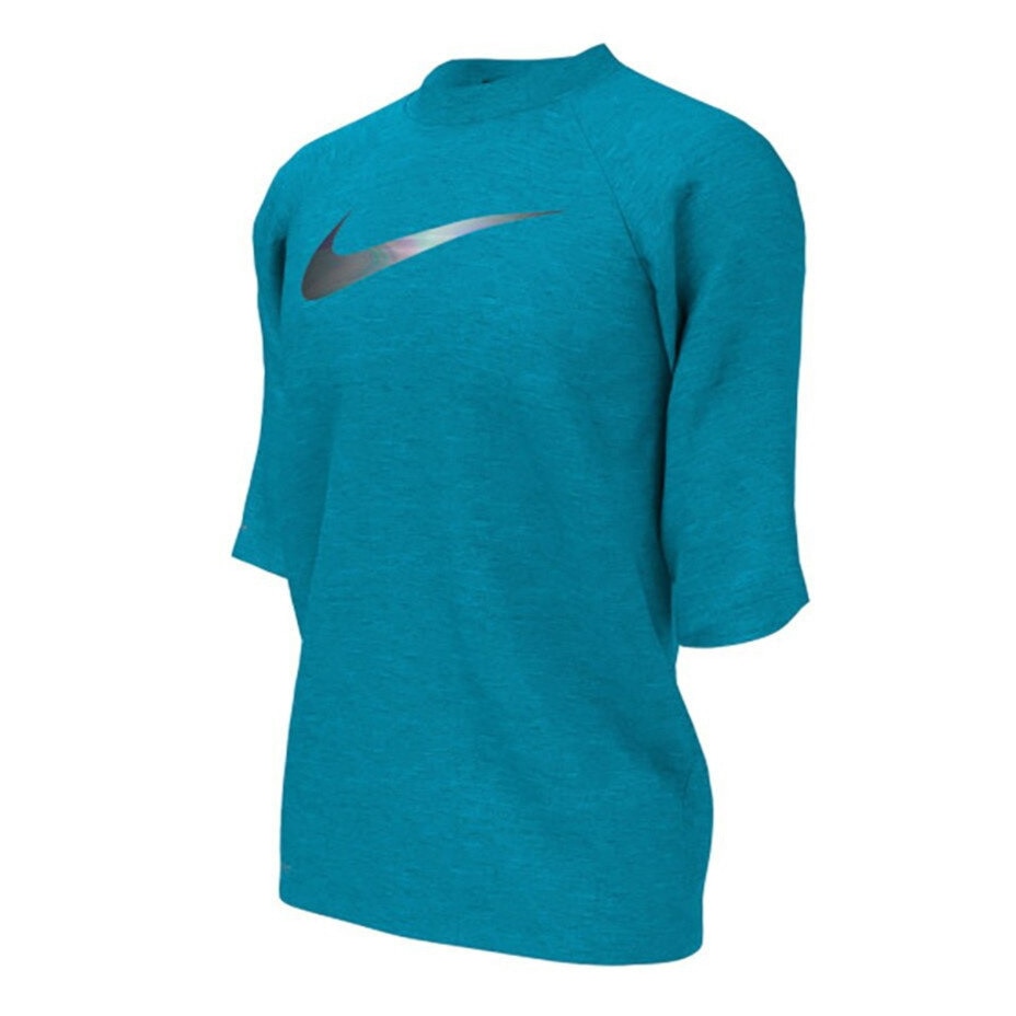 ナイキ（NIKE）（キッズ）ジュニア ラッシュガード 半袖 Tシャツ ハイドロガード 130～160cm NESSA825-480 ブルー