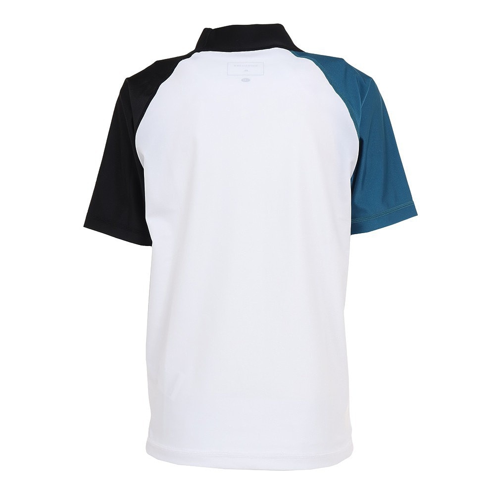 クイックシルバー（Quiksilver）（キッズ）ジュニア 水着 ラッシュガード 半袖 ALL TIME SR YOUTH 23SP KLY231022 CRY ブラック×ブルー 小学生 男の子