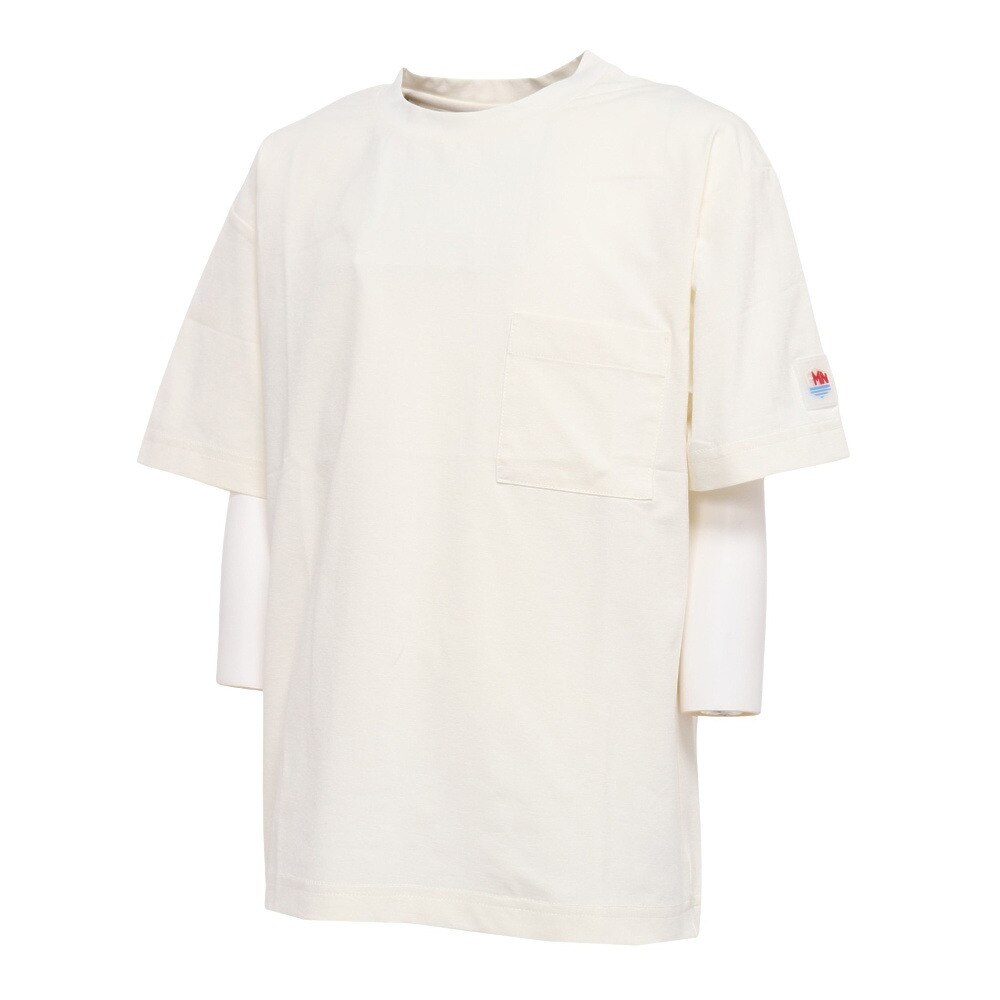 フットマーク（FOOTMARK）（キッズ）ジュニア 水着 ラッシュガード 半袖 Tシャツ 3100226-01 クリーム