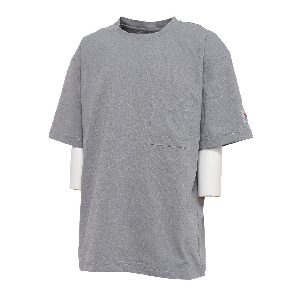 フットマーク（FOOTMARK）（キッズ）ジュニア 水着 ラッシュガード 半袖 Tシャツ 3100226-18 グレー