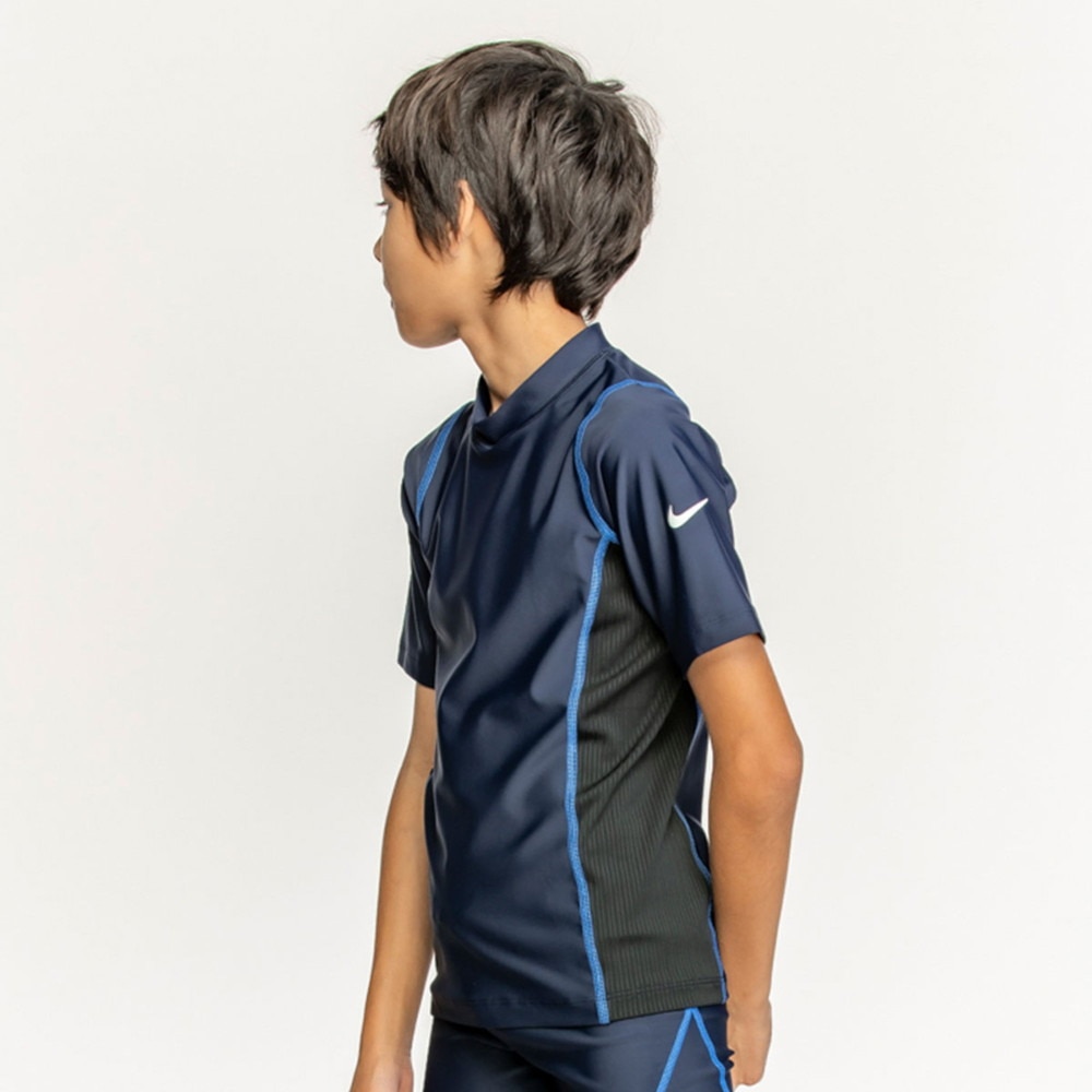 ナイキ（NIKE）（キッズ）ジュニア ラッシュガード ボーイズ 男の子 半袖 ハイドロガード 120~170cm 1991090-010