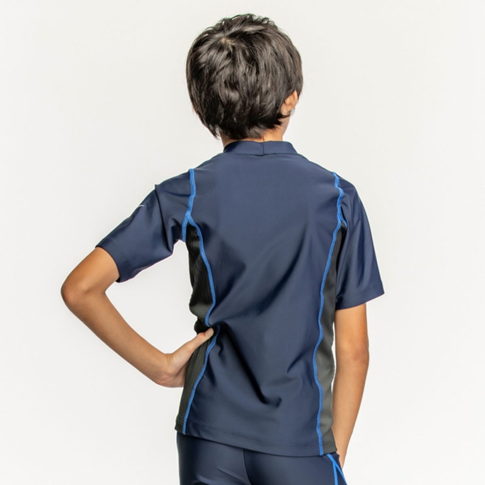 ナイキ（NIKE）（キッズ）ジュニア ラッシュガード ボーイズ 男の子 半袖 ハイドロガード 120~170cm 1991090-010