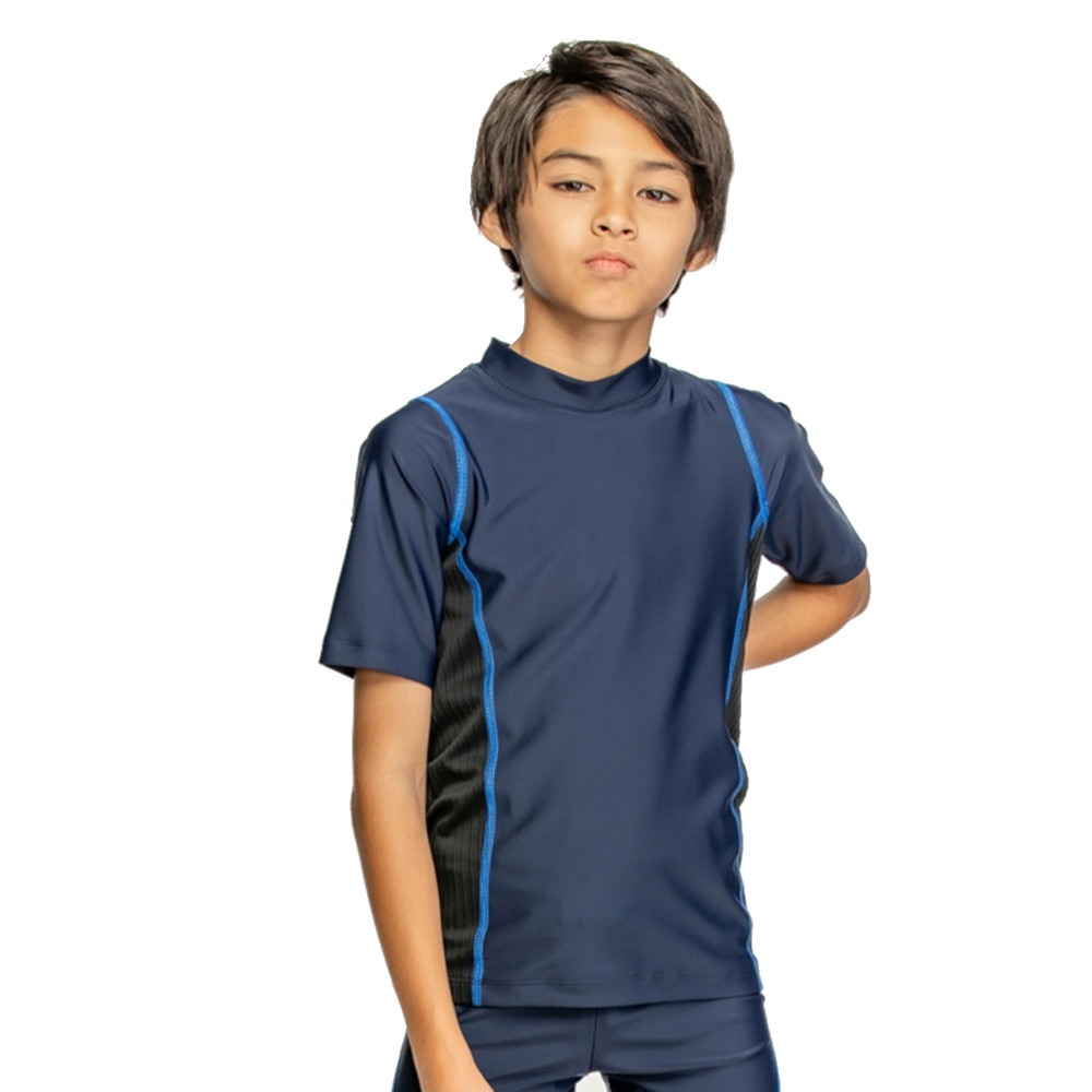ナイキ（NIKE）（キッズ）ジュニア ラッシュガード ボーイズ 男の子 半袖 ハイドロガード 120~170cm 1991090-010