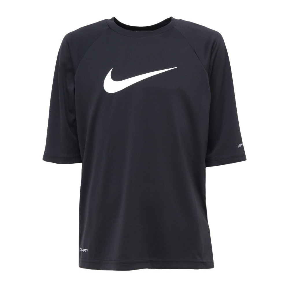 ナイキ（NIKE）（キッズ）ジュニア ラッシュガード ソリッド半袖ハイドロガード UVカット 130～160cm NESSD828-N001