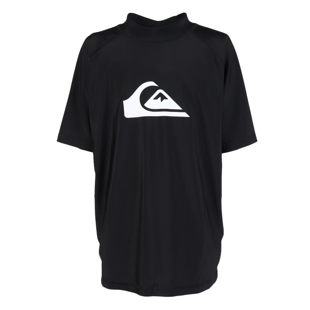 クイックシルバー（Quiksilver）（キッズ）ジュニア 男の子 水着 ラッシュガード 半袖 UVカット 速乾 ALL TIME SR YOUTH 24SP KLY241022 BLK