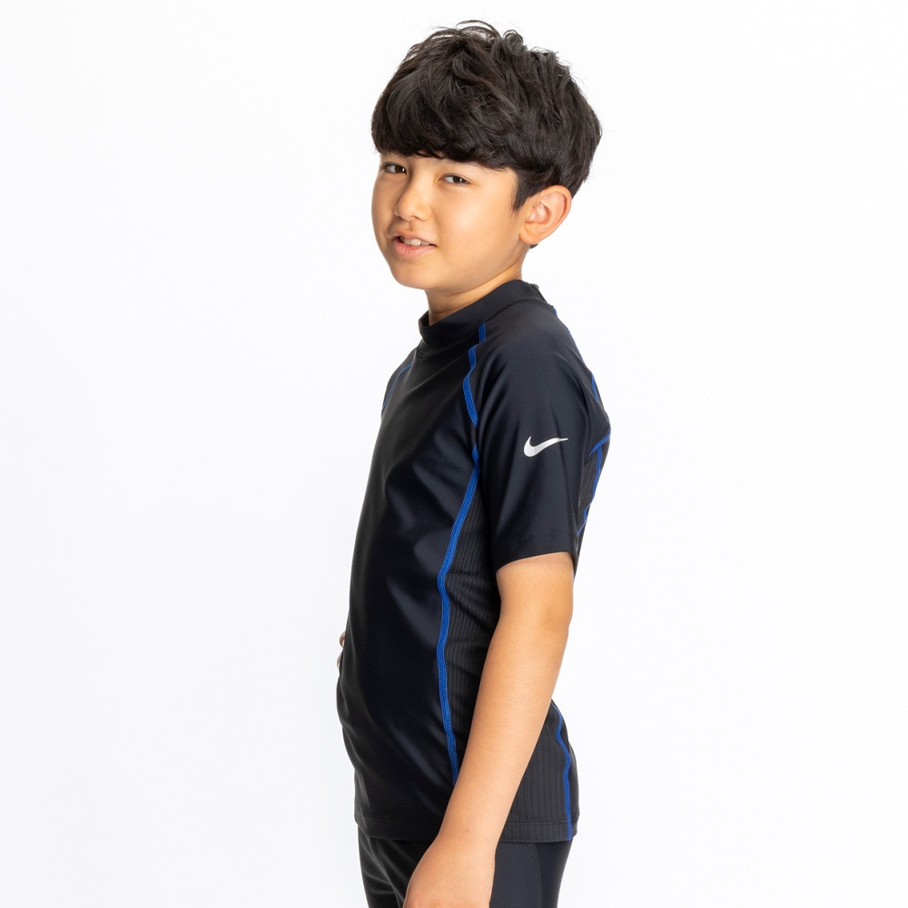 ナイキ（NIKE）（キッズ）ボーイズ 半袖 ラッシュガード SS25 1991105-010