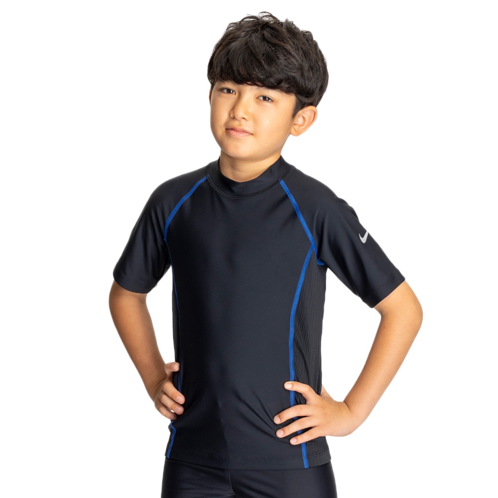 ナイキ（NIKE）（キッズ）ボーイズ 半袖 ラッシュガード SS25 1991105-010
