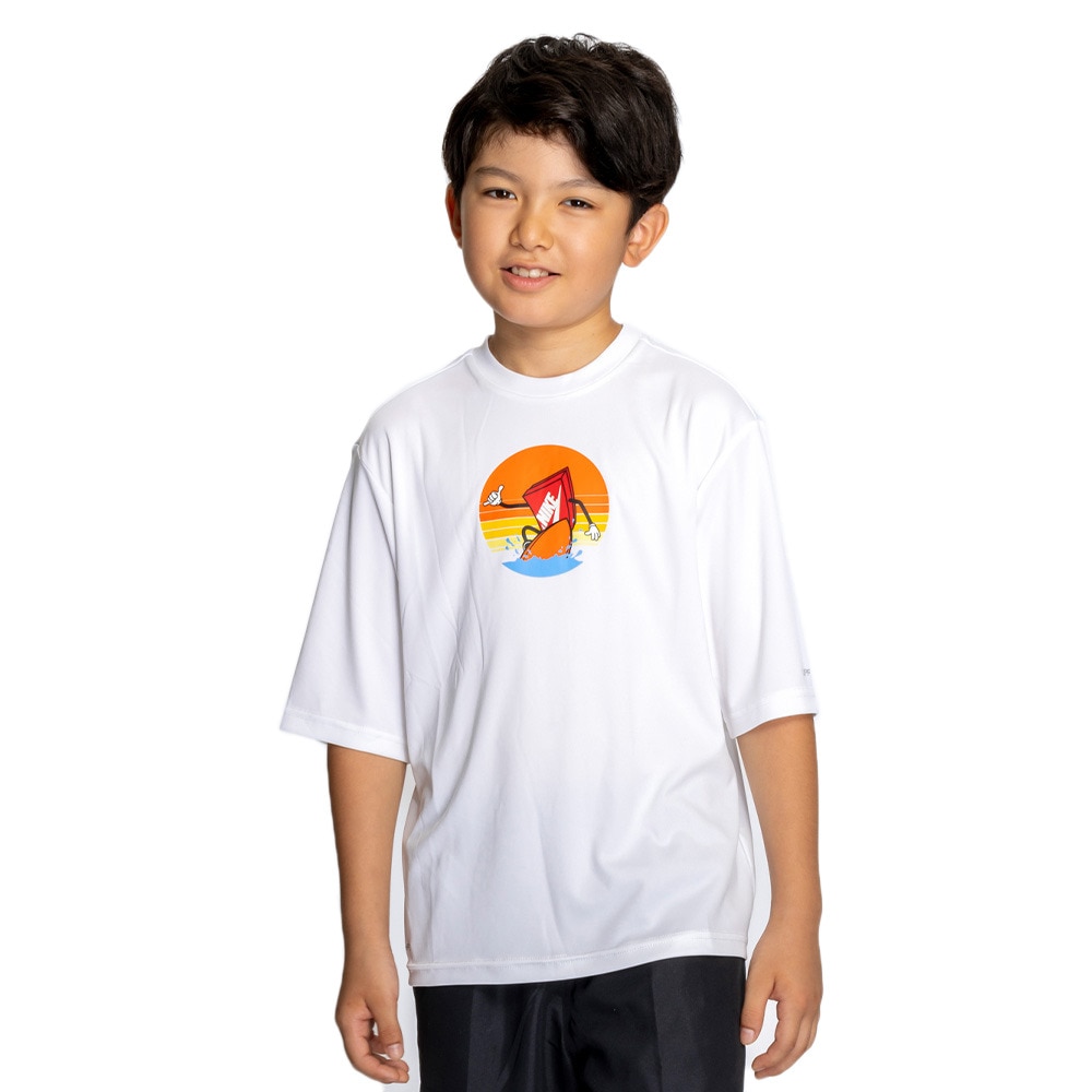 ナイキ（NIKE）（キッズ）ラッシュガード 半袖 シューズボックスグラフィック ハイドロガード NESSF829-N100