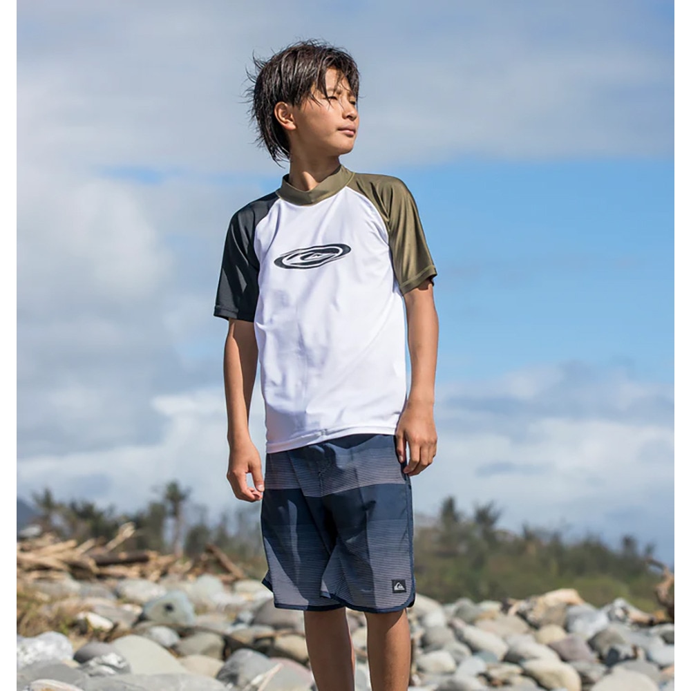 クイックシルバー（Quiksilver）（キッズ）ジュニア ラッシュガード 半袖 TWISTED SR YOUTH ラッシュガード 25SPKLY251004CRY