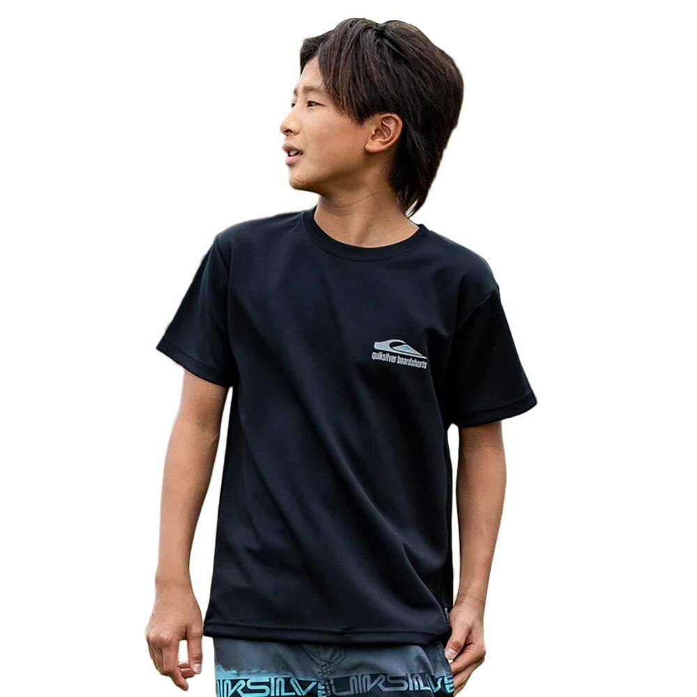 クイックシルバー（Quiksilver）（キッズ）ジュニア ラッシュガード 半袖 QUIK DROP ショートスリーブ YOUTH サーフTシャツ ラッシュガード 25SPKLY251009BLK