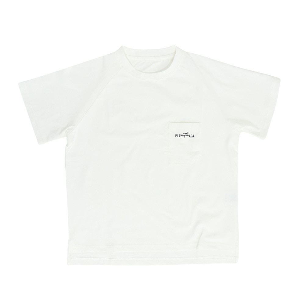 アクア（AQA）（キッズ）ジュニア ラッシュガード 半袖 遮熱ラッシュTシャツ KW-4682 WT
