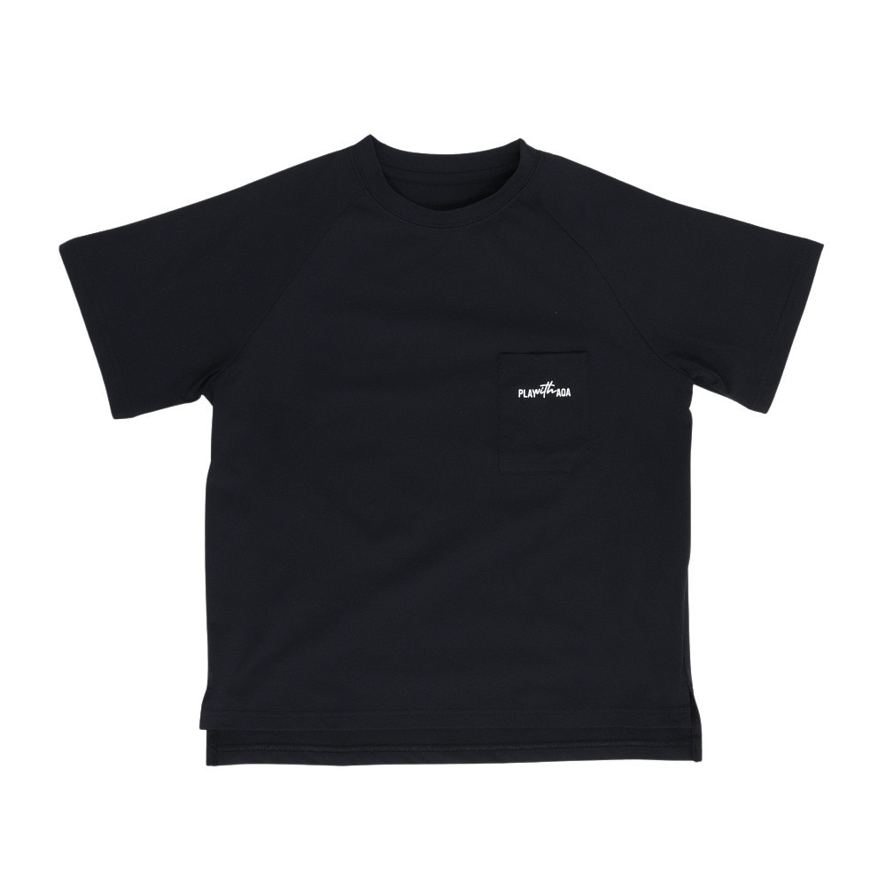 アクア（AQA）（キッズ）ジュニア 半袖 遮熱ラッシュTシャツ KW-4682TJRBK140