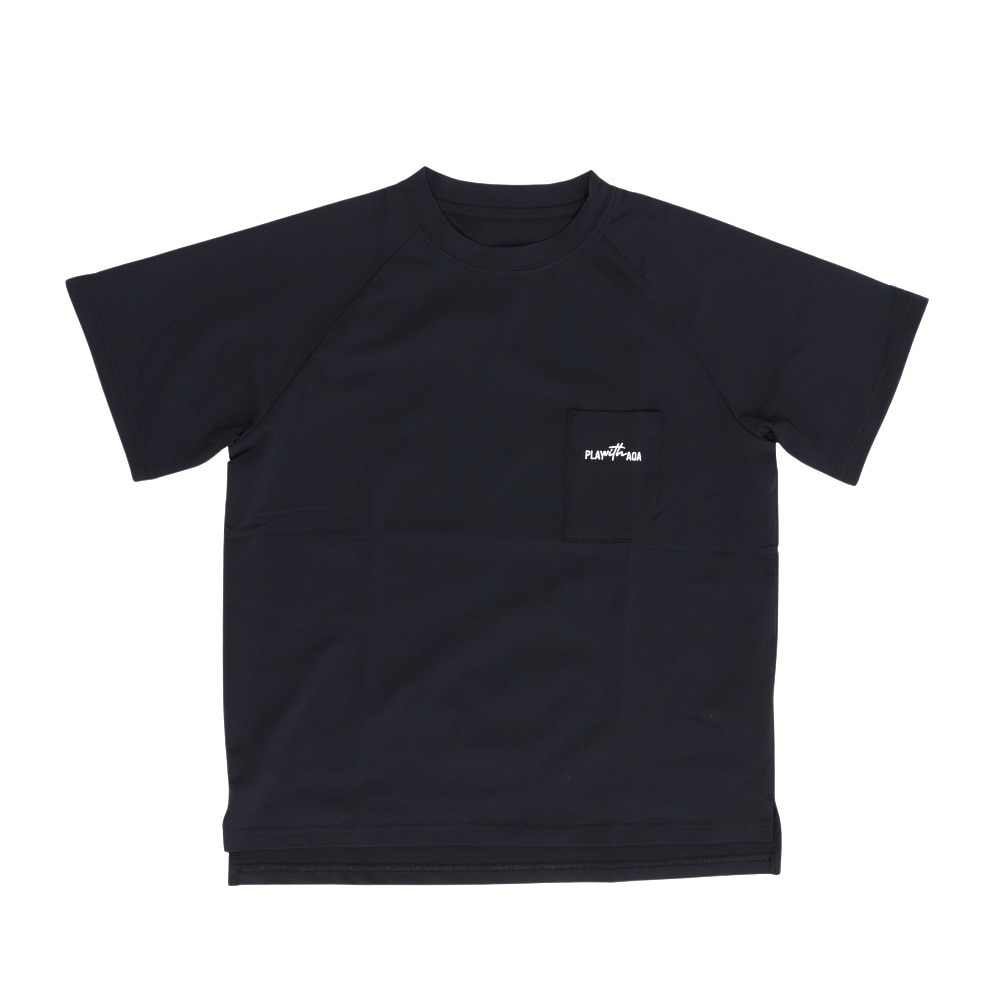 アクア（AQA）（キッズ）ジュニア 半袖 遮熱ラッシュTシャツ KW-4682TJR BK 150