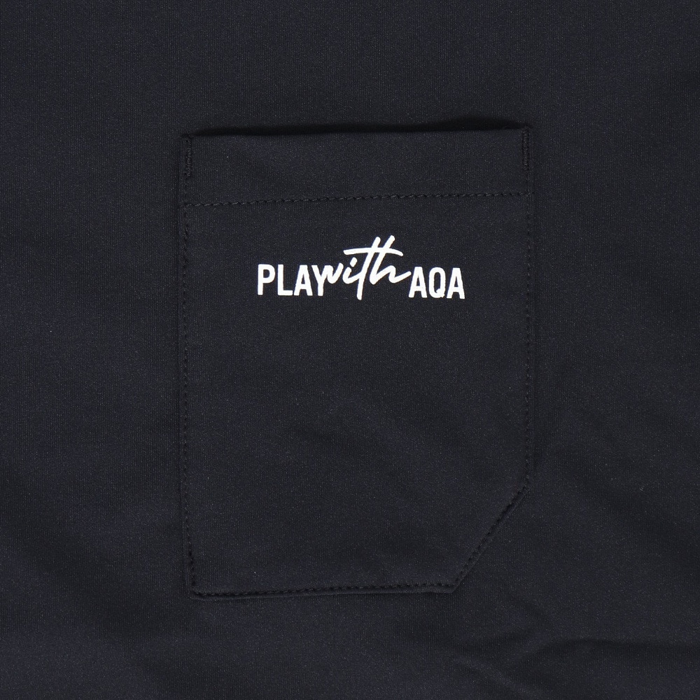 アクア（AQA）（キッズ）ジュニア 半袖 遮熱ラッシュTシャツ KW-4682TJR BK 160