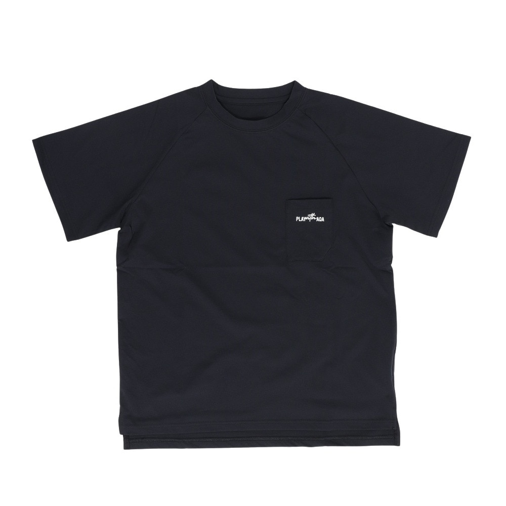 アクア（AQA）（キッズ）ジュニア 半袖 遮熱ラッシュTシャツ KW-4682TJR BK 160