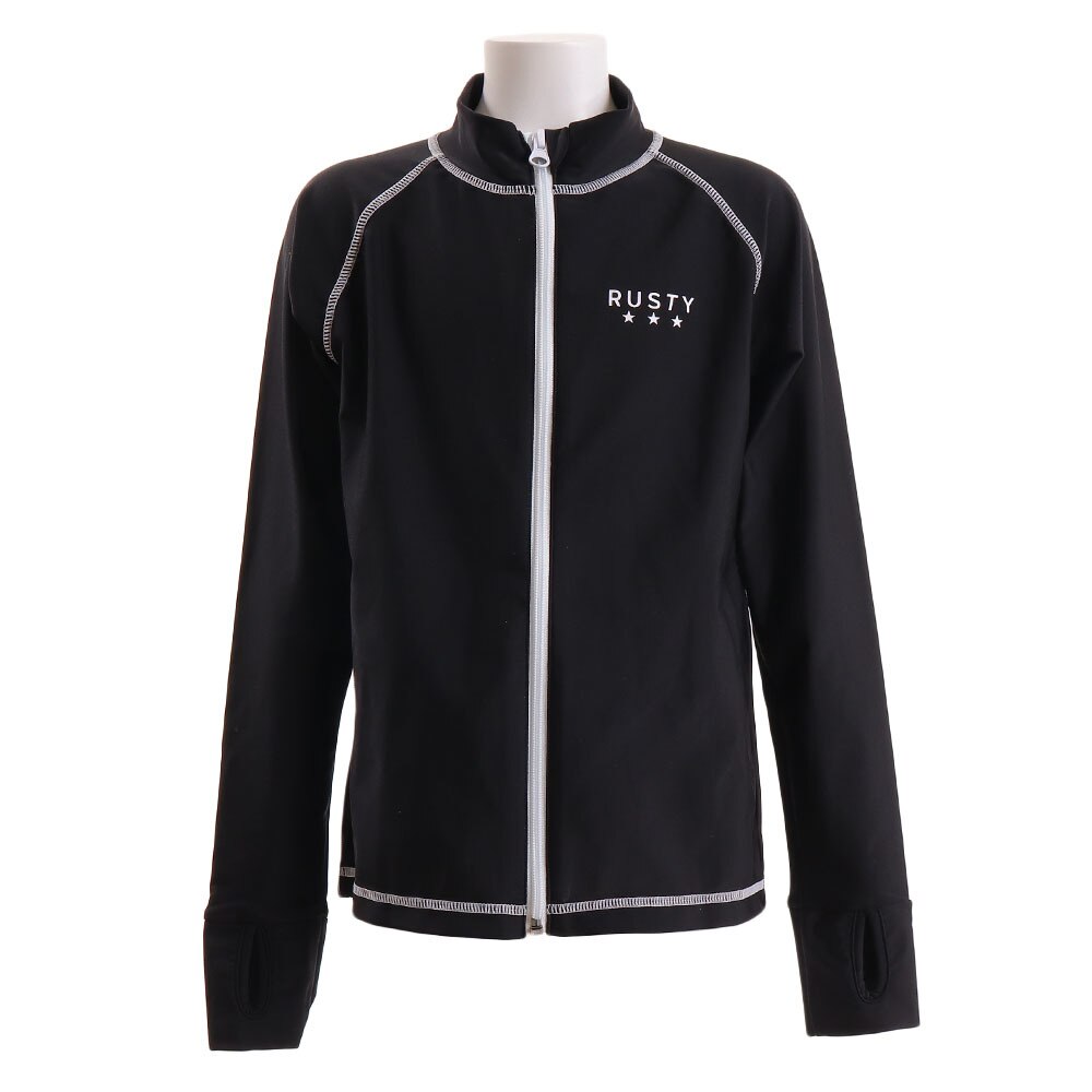  ジュニア バッグロゴジップラッシュガード 968461BLK