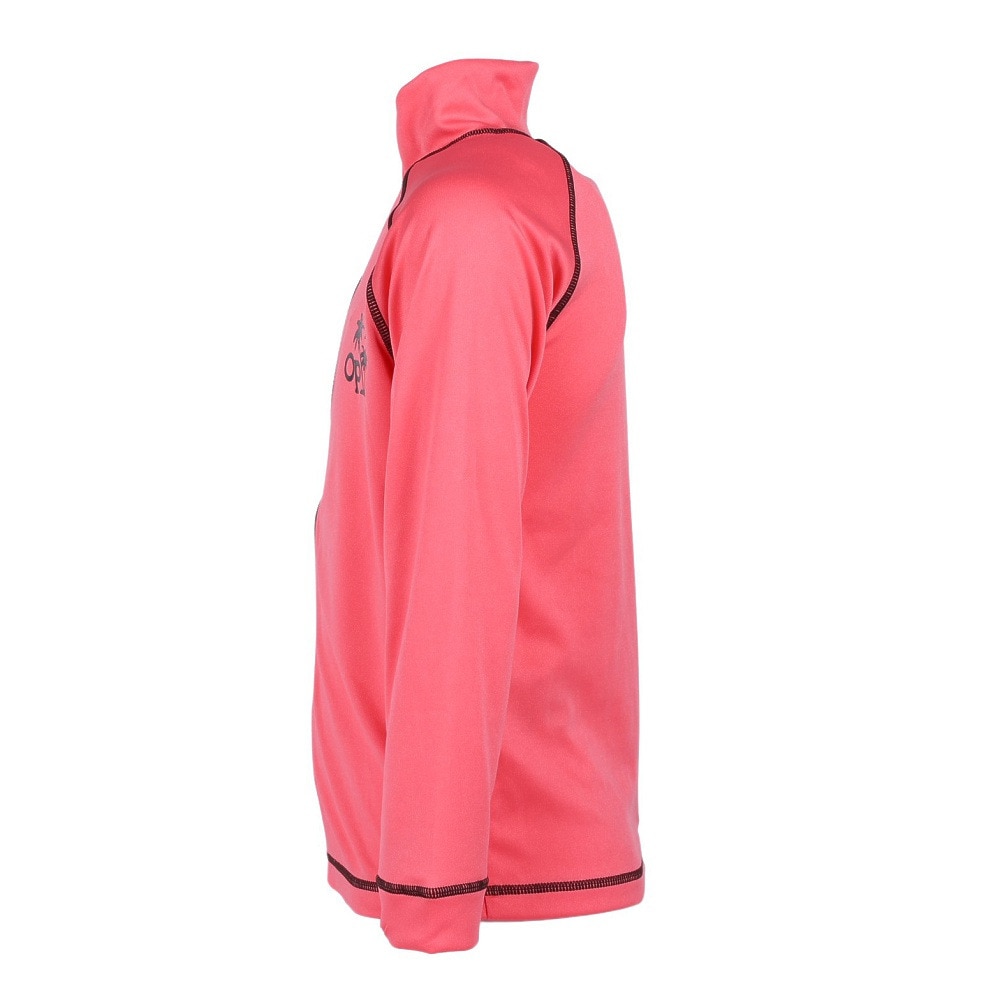 オーシャンパシフィック（Ocean Pacific）（キッズ）ジュニア スクール水着 ラッシュガード 長袖 パーカー 耐塩素加工 569430 LOG オレンジ