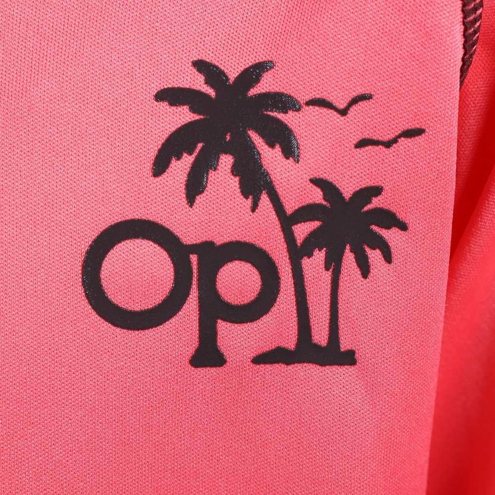 オーシャンパシフィック（Ocean Pacific）（キッズ）ジュニア スクール水着 ラッシュガード 長袖 パーカー 耐塩素加工 569430 LOG オレンジ