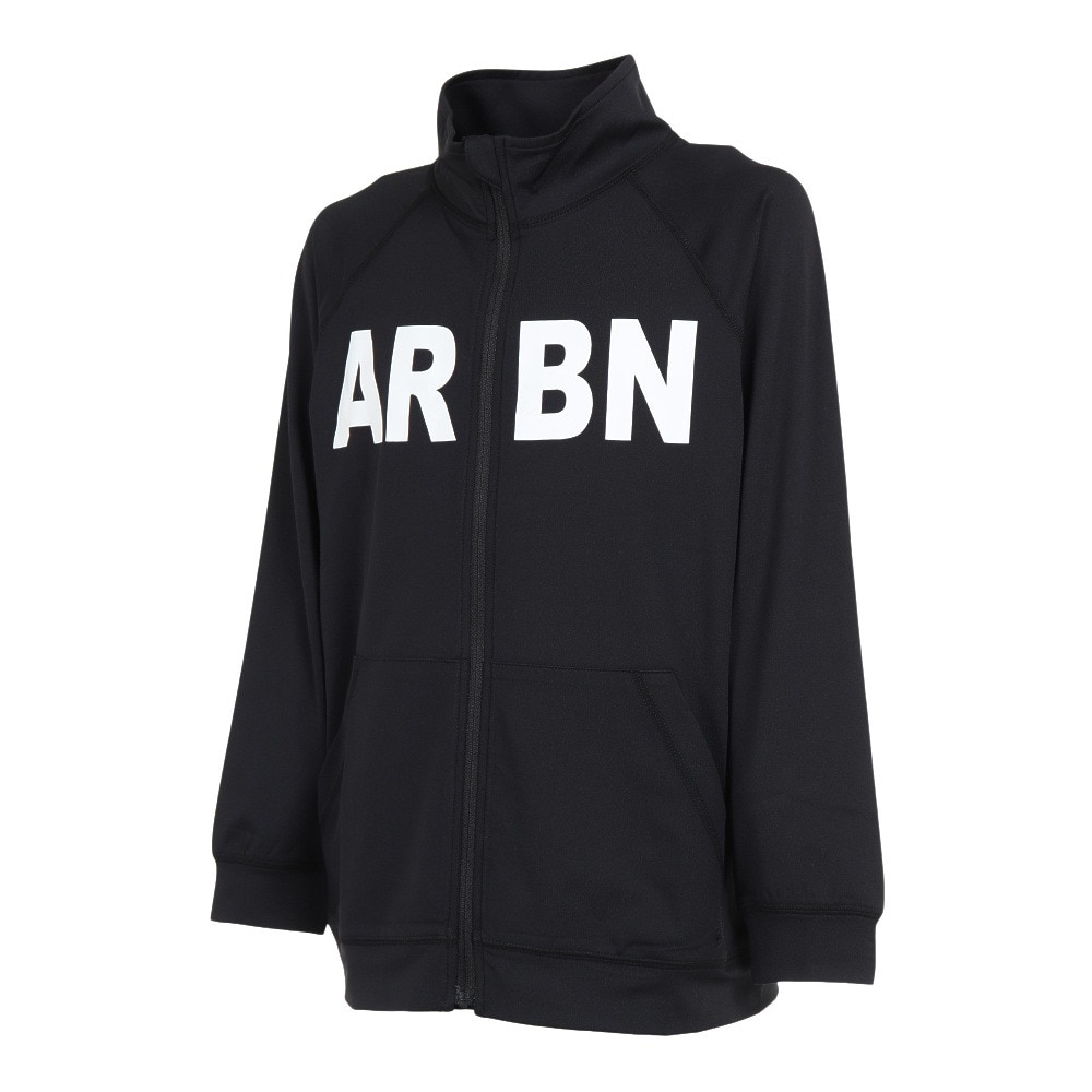 エアボーン（ARBN）（キッズ）ジュニア ラッシュガード 長袖 パーカー AB2023SSK-SWIM001BLK ブラック
