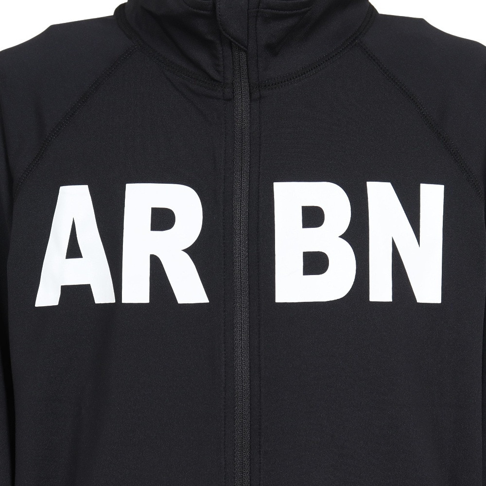 エアボーン（ARBN）（キッズ）ジュニア ラッシュガード 長袖 パーカー AB2023SSK-SWIM001BLK ブラック