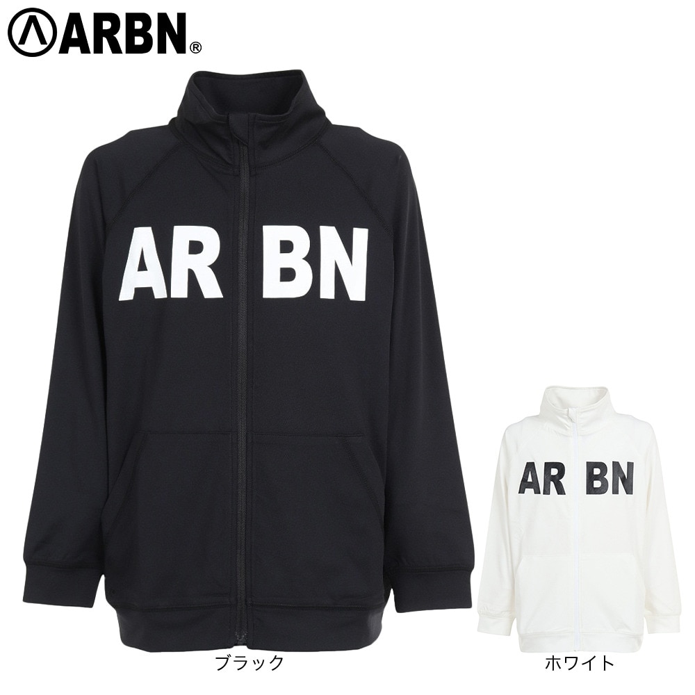 エアボーン（ARBN）（キッズ）ジュニア ラッシュガード 長袖 パーカー AB2023SSK-SWIM001BLK ブラック