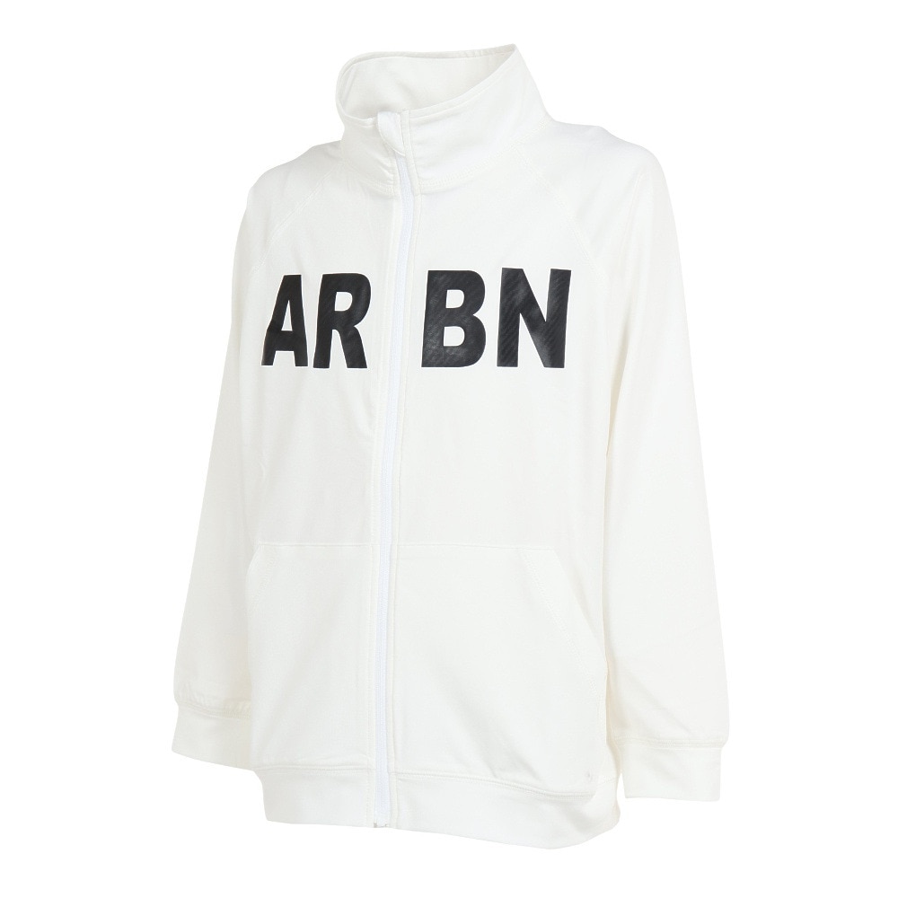 エアボーン（ARBN）（キッズ）ジュニア ラッシュガード 長袖 パーカー AB2023SSK-SWIM001WHT ホワイト