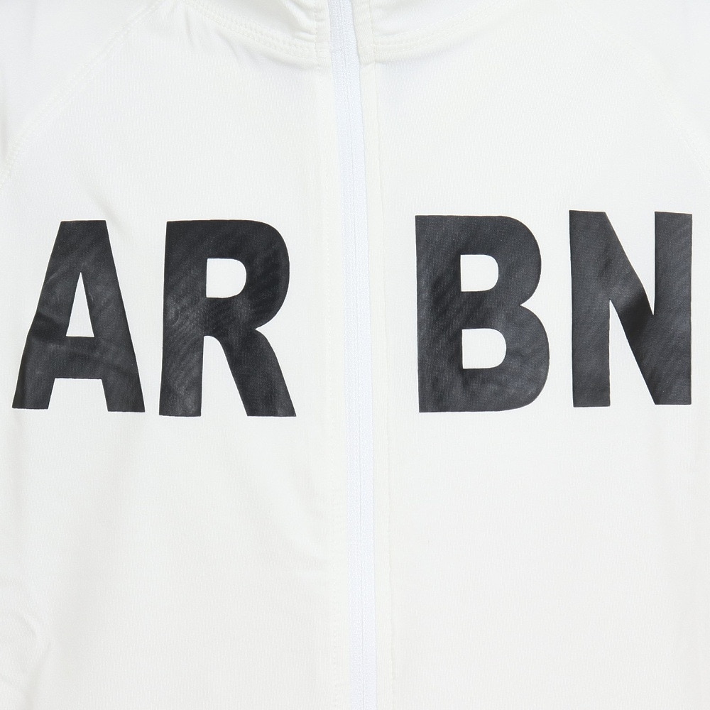 エアボーン（ARBN）（キッズ）ジュニア ラッシュガード 長袖 パーカー AB2023SSK-SWIM001WHT ホワイト