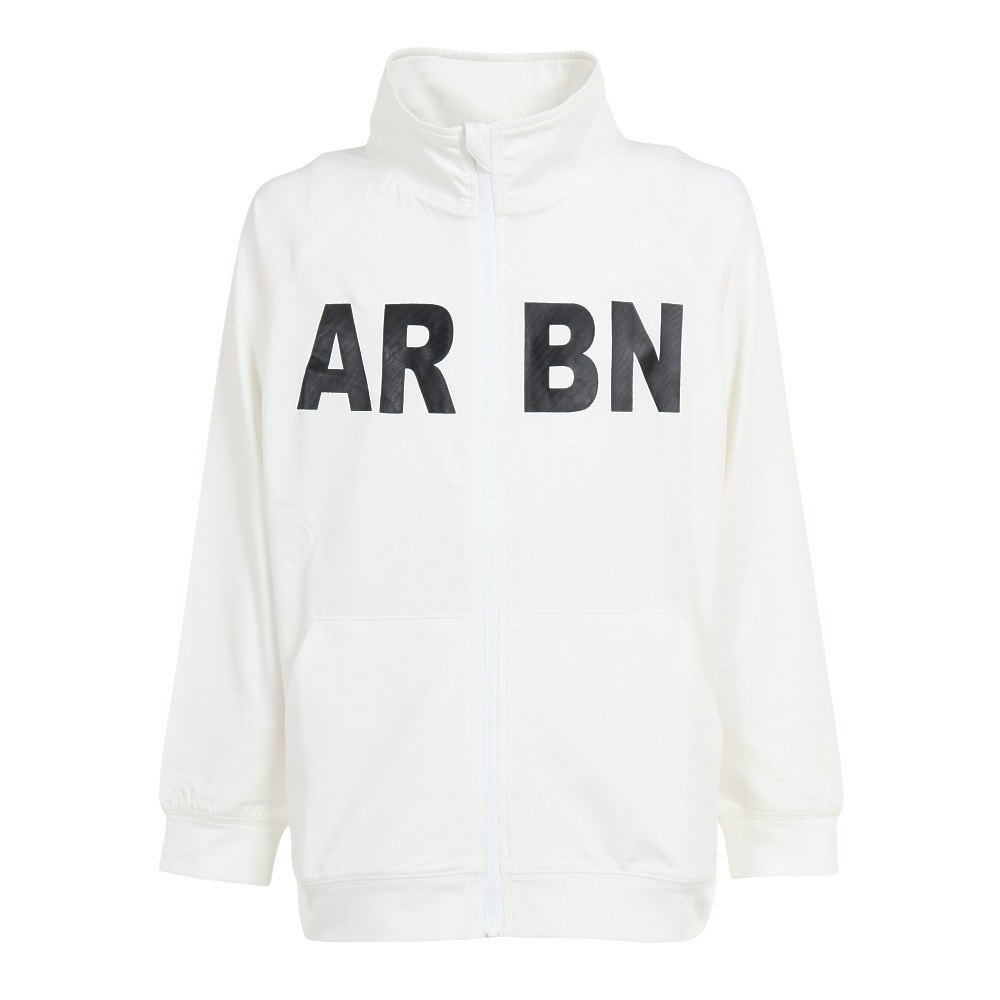 エアボーン（ARBN）（キッズ）ジュニア ラッシュガード 長袖 パーカー AB2023SSK-SWIM001WHT ホワイト