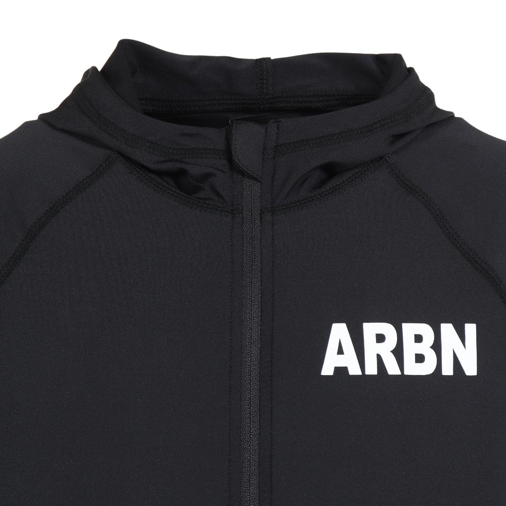 エアボーン（ARBN）（キッズ）ジュニア ラッシュガード 長袖 パーカー AB2023SSK-SWIM002BLK ブラック