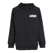 エアボーン（ARBN）（キッズ）ジュニア ラッシュガード 長袖 パーカー AB2023SSK-SWIM002BLK ブラック